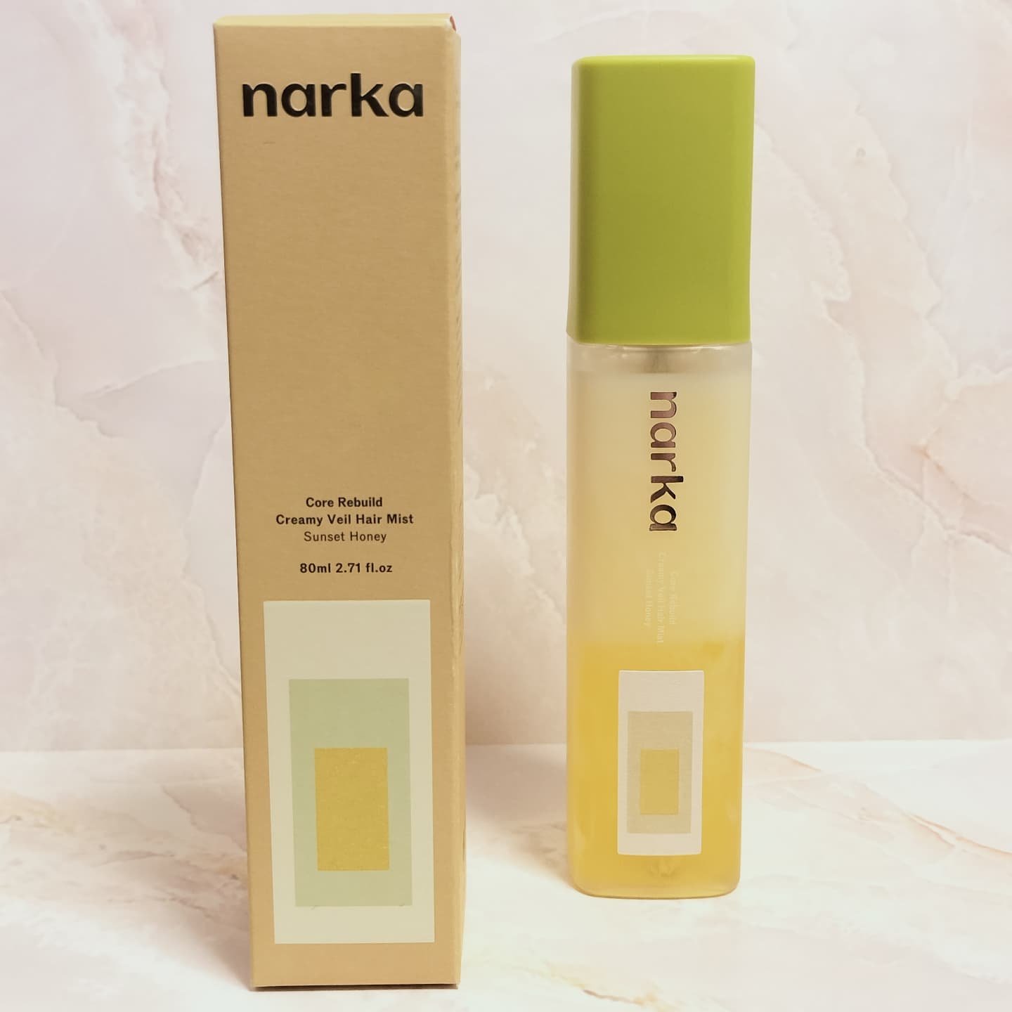 クリーミーベールヘアミスト サンセットハニー/narka/ヘアミストを使ったクチコミ（1枚目）