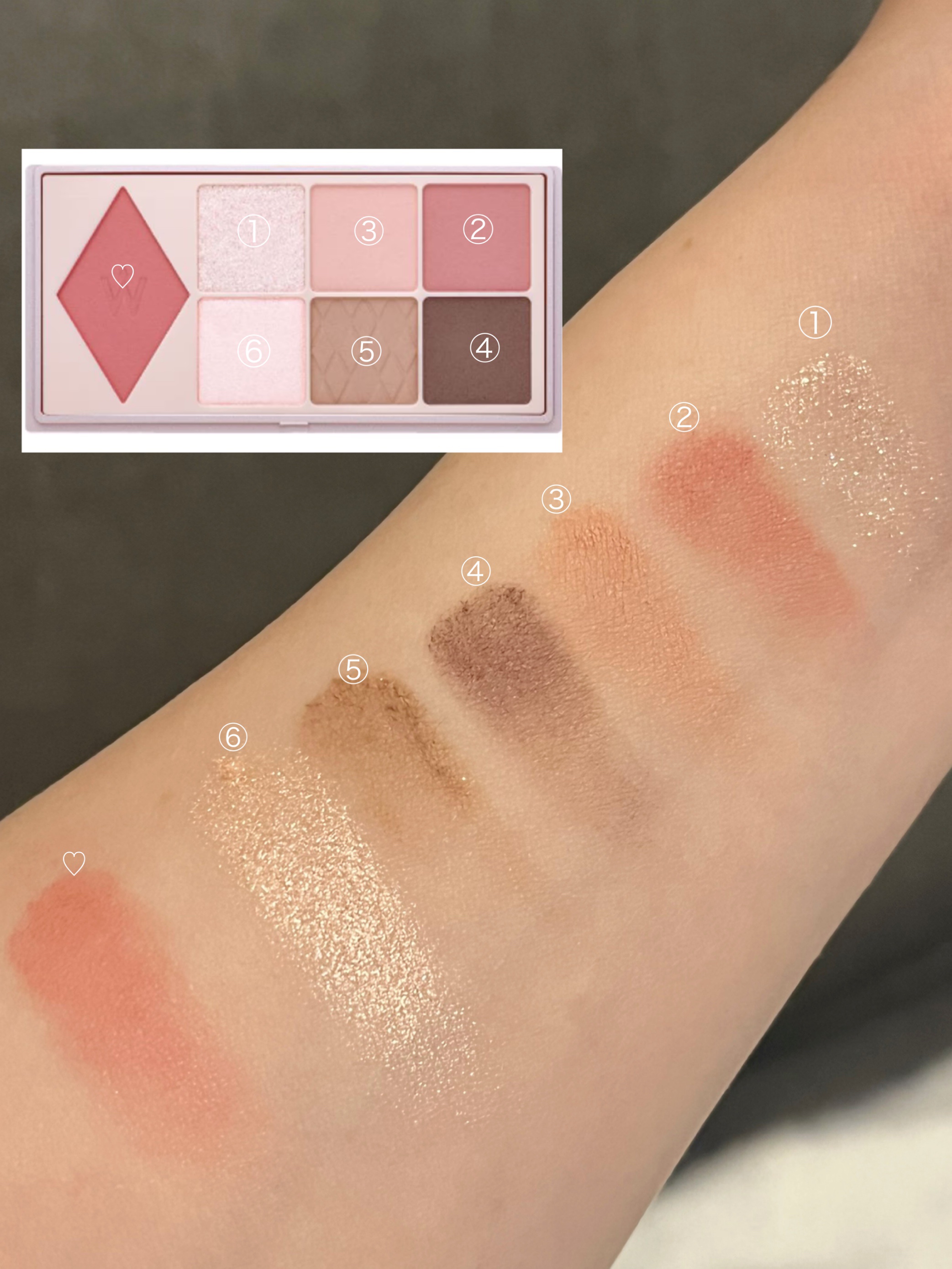 ウォンジョンヨ Ｗ デイリームードアップパレット /Wonjungyo/アイシャドウパレットを使ったクチコミ（3枚目）