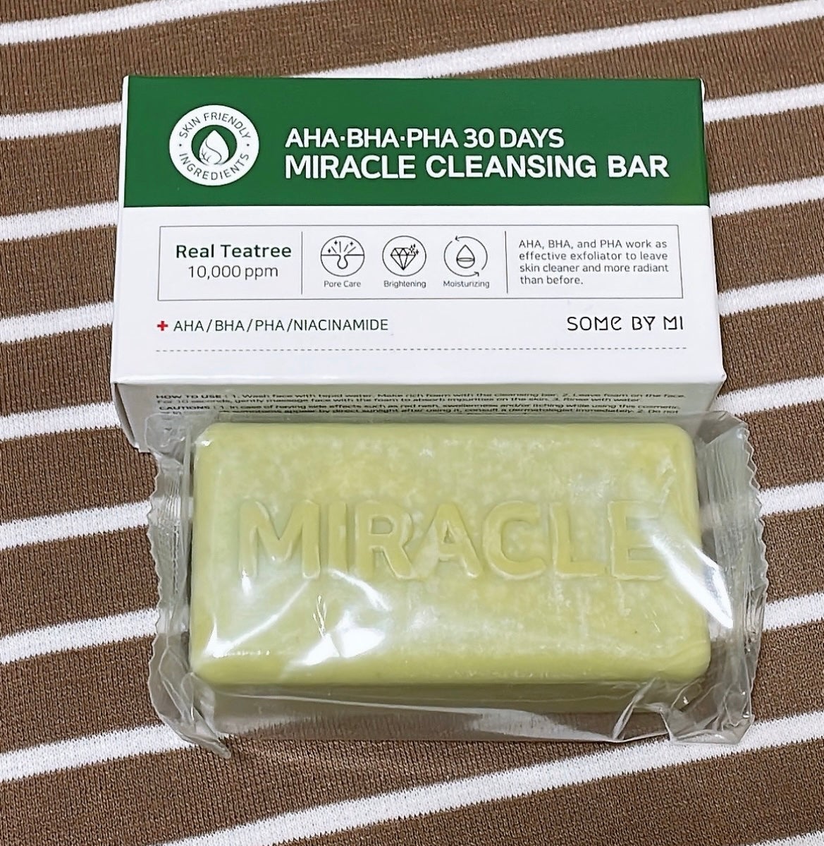 AHA.BHA.PHA 30デイズミラクルクレンジングバー/SOME BY MI/洗顔石鹸を使ったクチコミ(1枚目)