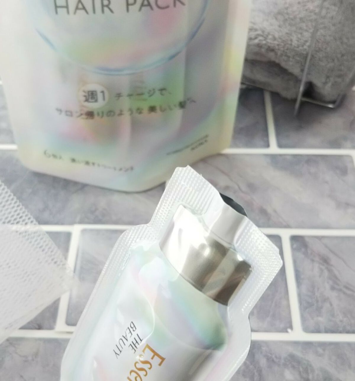 ザビューティ うるツヤチャージヘアパック/エッセンシャル/ヘアマスク・ヘアパックを使ったクチコミ（3枚目）