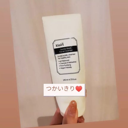 ジェントルブラックフェイシャルクレンザー(140ml)/Klairs/洗顔フォームを使ったクチコミ(1枚目)