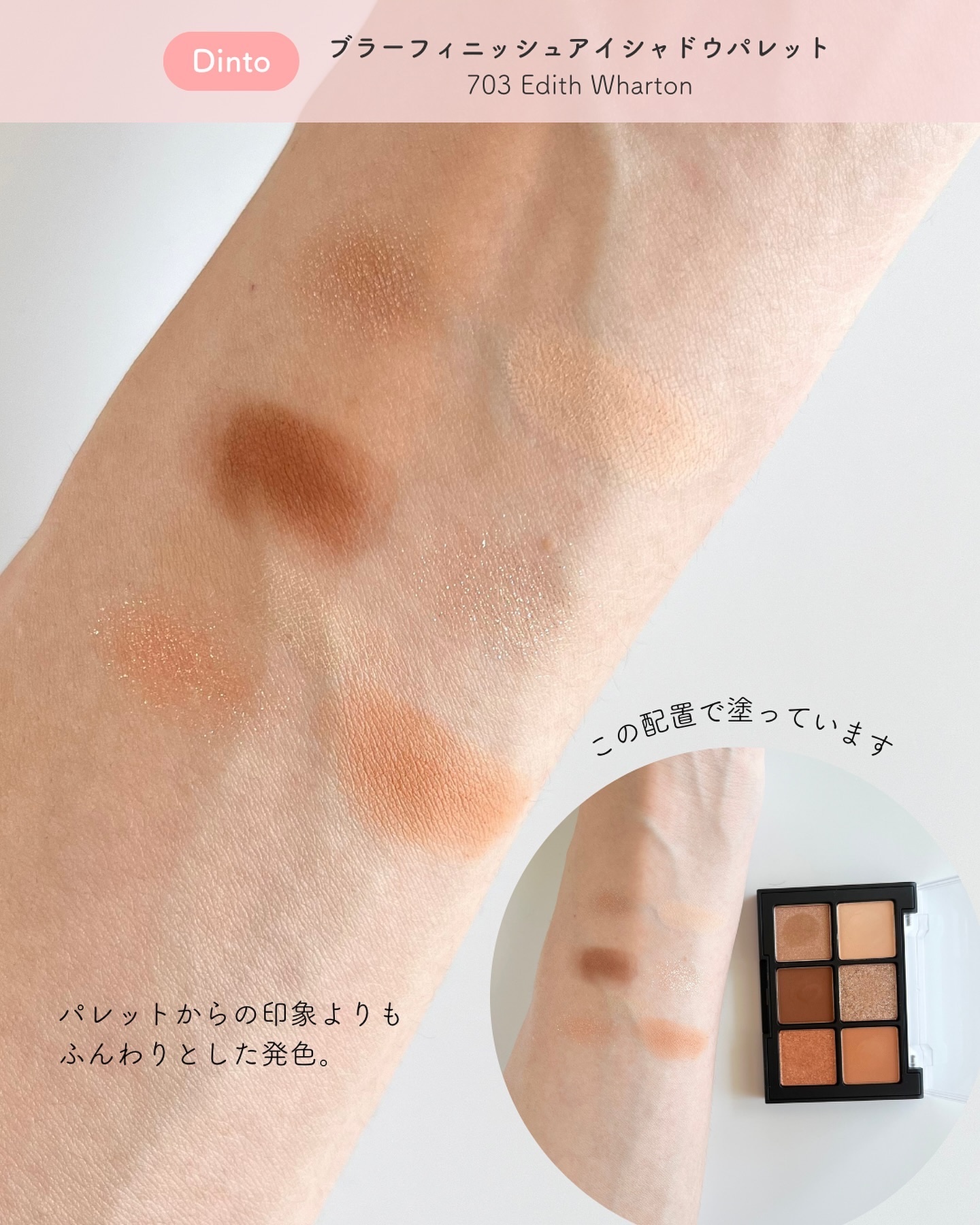 ブラーフィニシュシャドウパレット/Dinto/アイシャドウパレットを使ったクチコミ（3枚目）