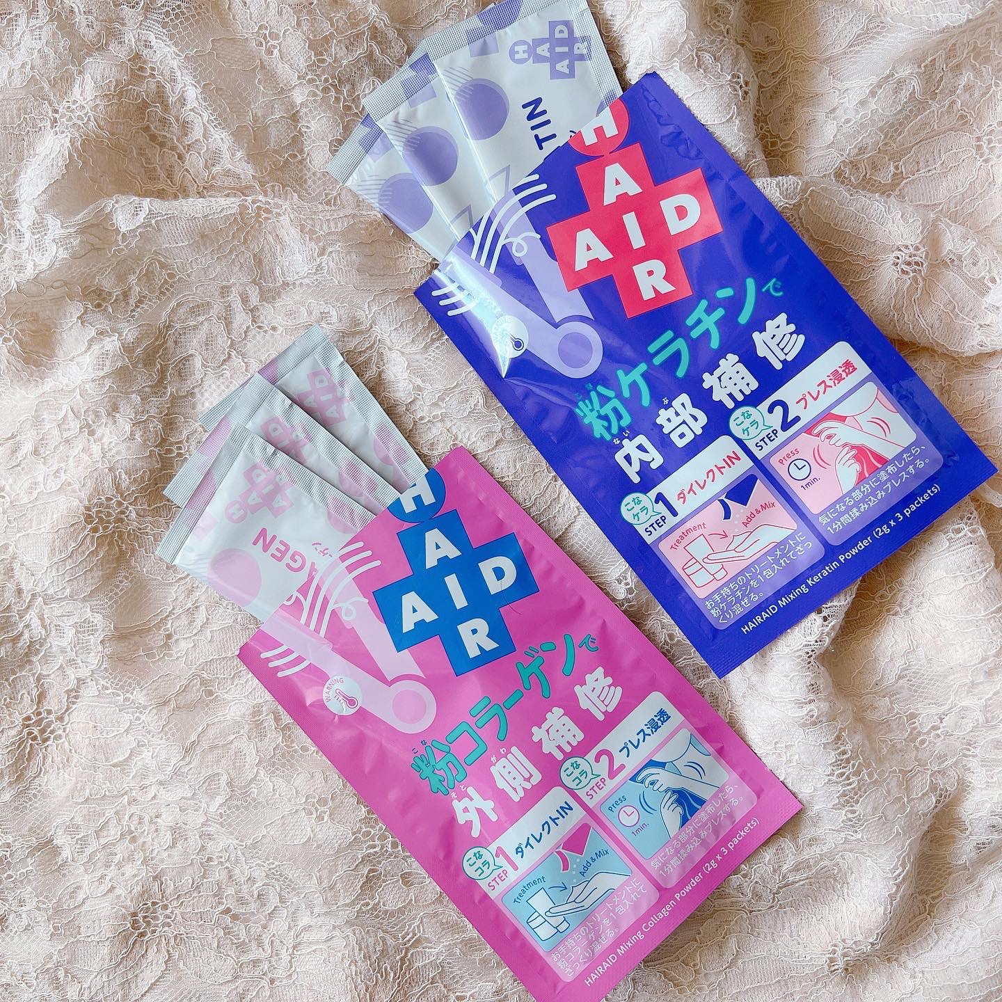 トレンドホリック ヘアエイド粉ケラチン/石澤研究所/洗い流すヘアトリートメントを使ったクチコミ（3枚目）