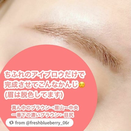 アイブロー パウダー/ちふれ/パウダーアイブロウを使ったクチコミ(6枚目)