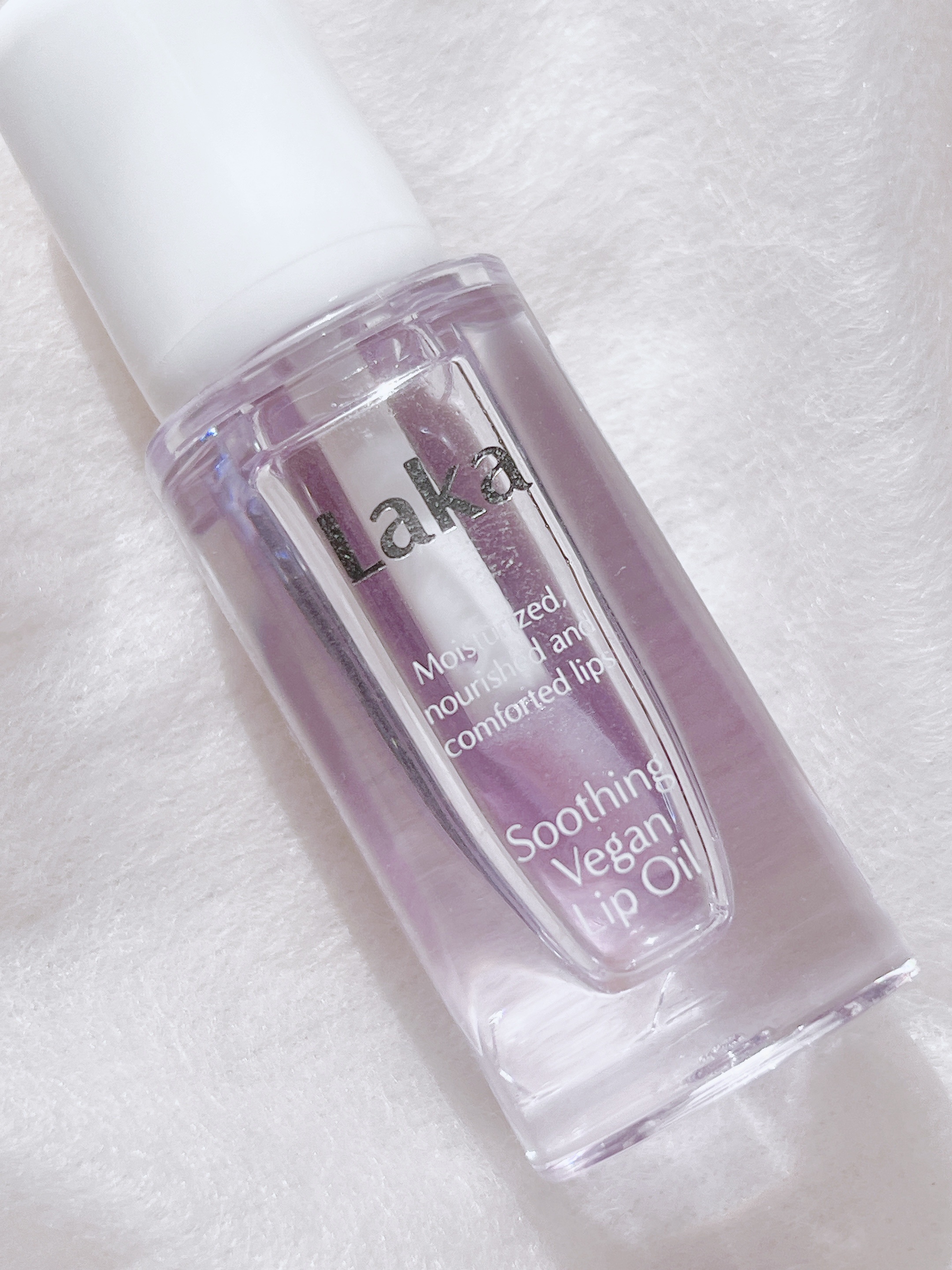 スージングヴィーガンリップオイル カーミングパープル/Laka/リップオイルを使ったクチコミ（2枚目）