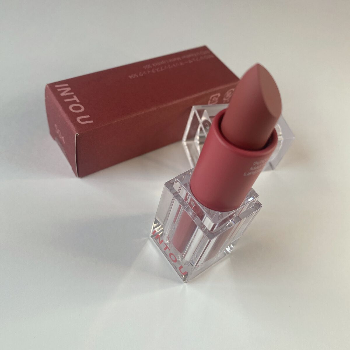 フェザーマットリップスティック/INTO U/口紅を使ったクチコミ(2枚目)