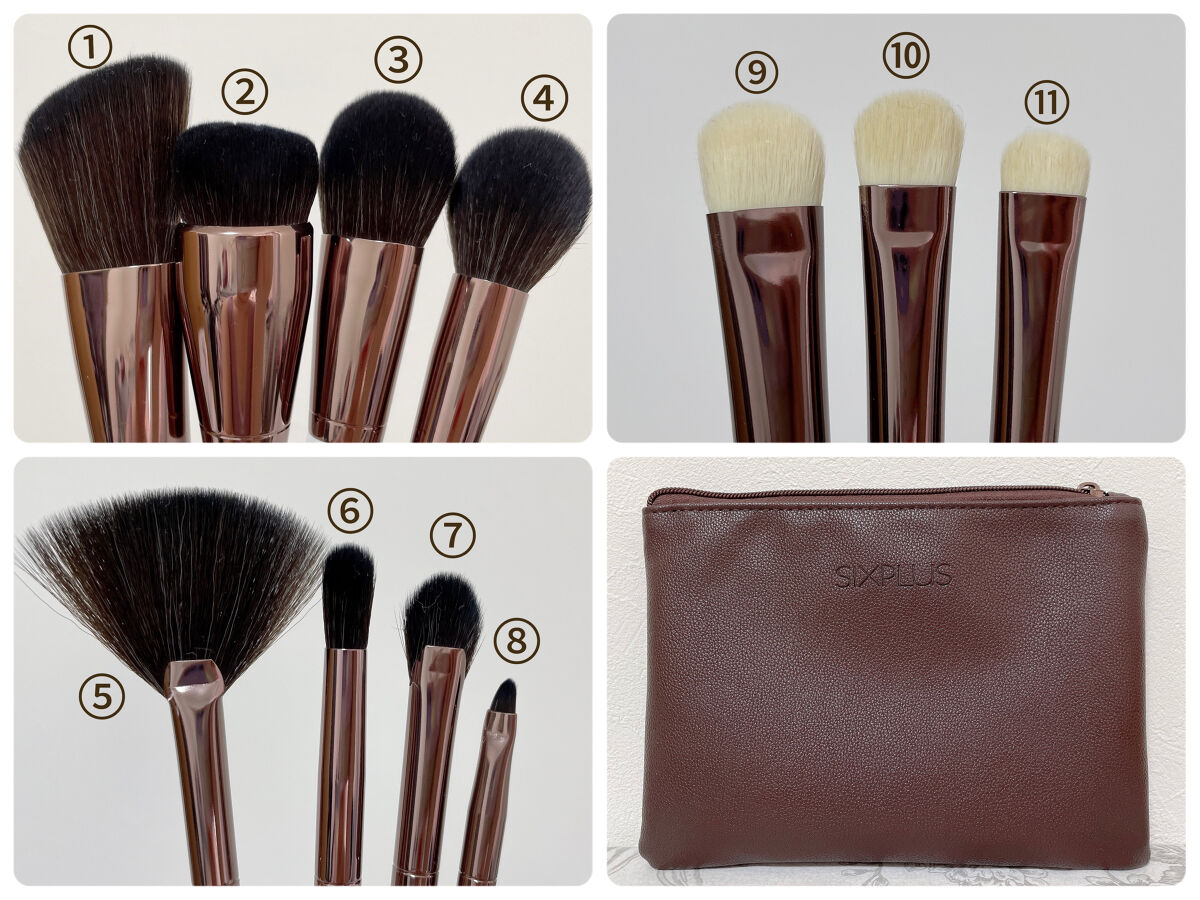 SIXPLUS ホワイトパール アイメイクブラシ 7本セット/SIXPLUS/メイクブラシを使ったクチコミ（3枚目）