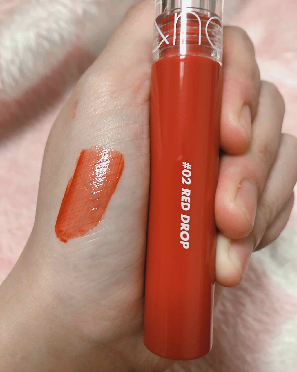 ジューシーラスティングティント/rom&nd/リップティントを使ったクチコミ(3枚目)