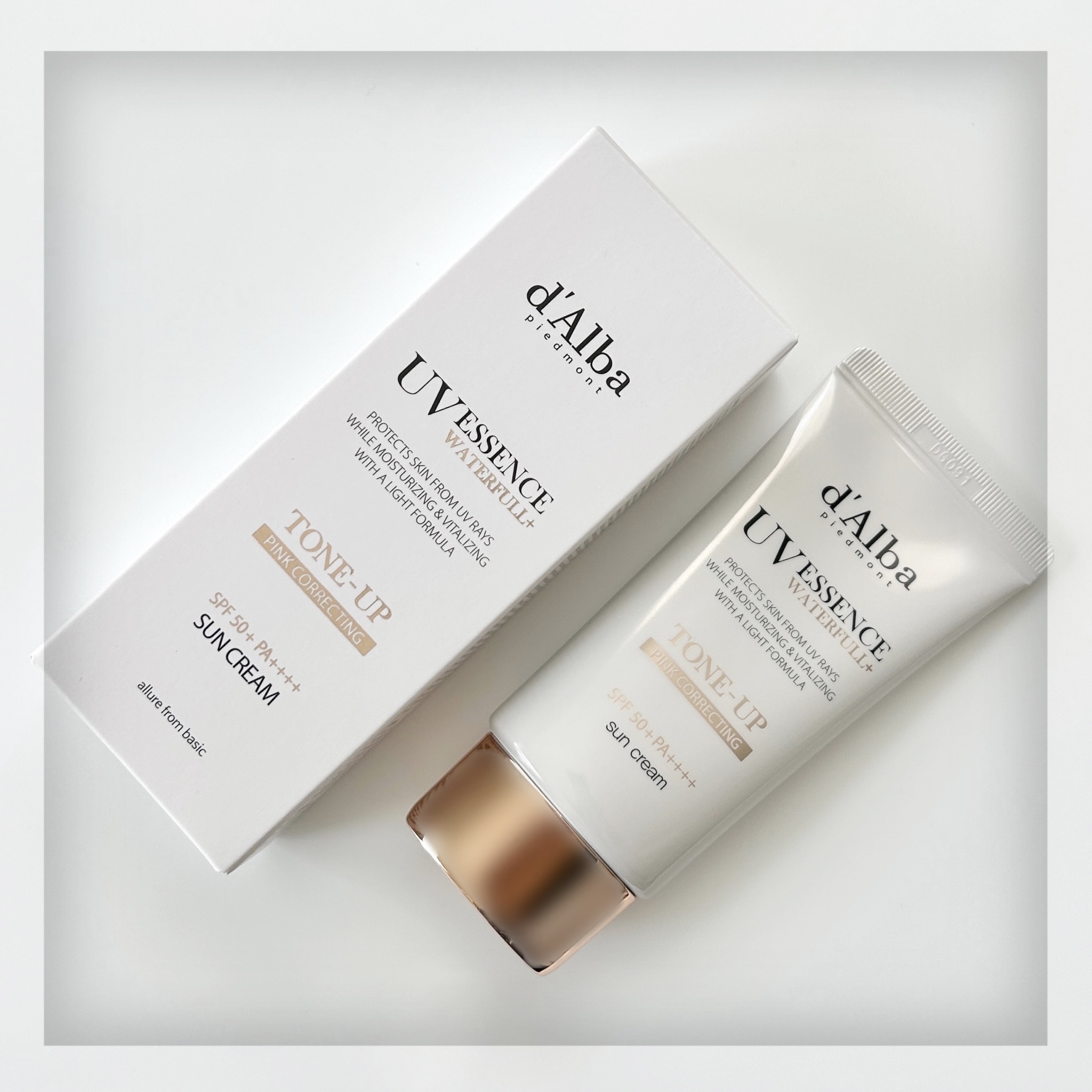 ダルバ ウォータフル トーンアップ サンクリーム(パープル)/ダルバ/日焼け止めクリームを使ったクチコミ（2枚目）