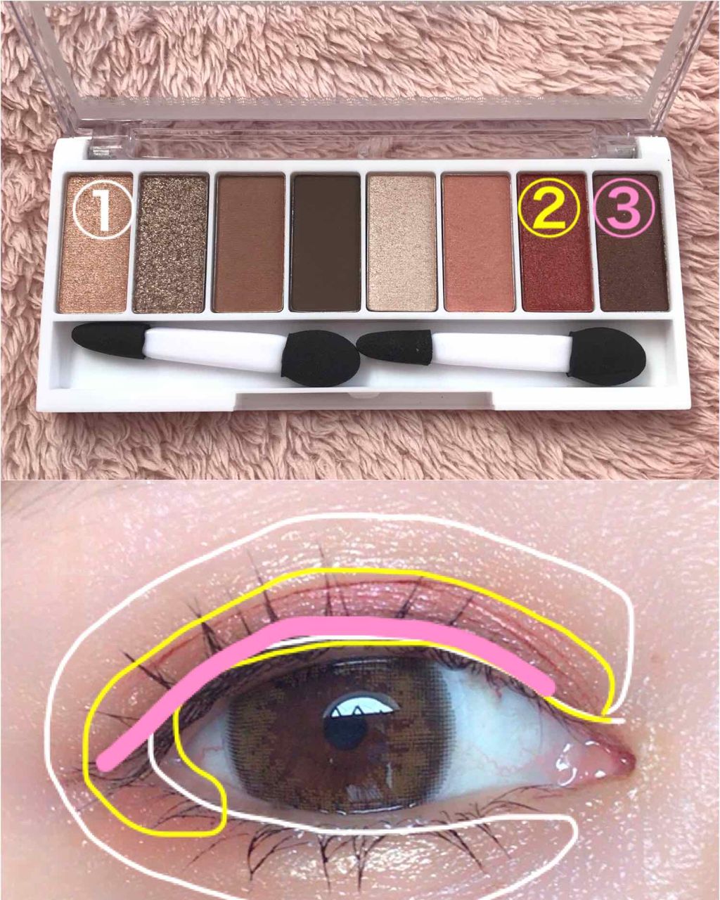 スイーツコレクション/マリブビューティー/アイシャドウパレットを使ったクチコミ(3枚目)