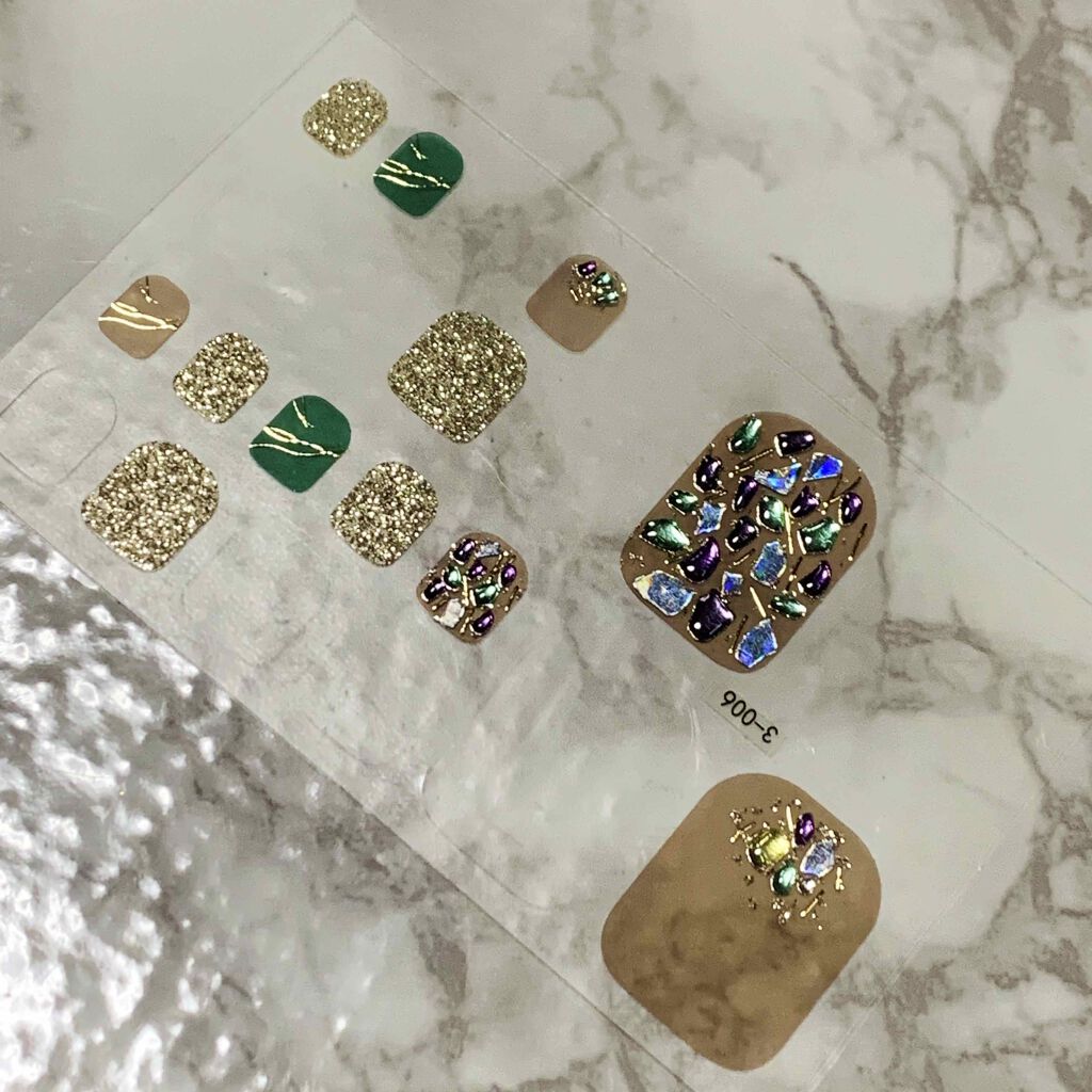 ネイルシール/Qoo10/ネイルシールを使ったクチコミ(2枚目)