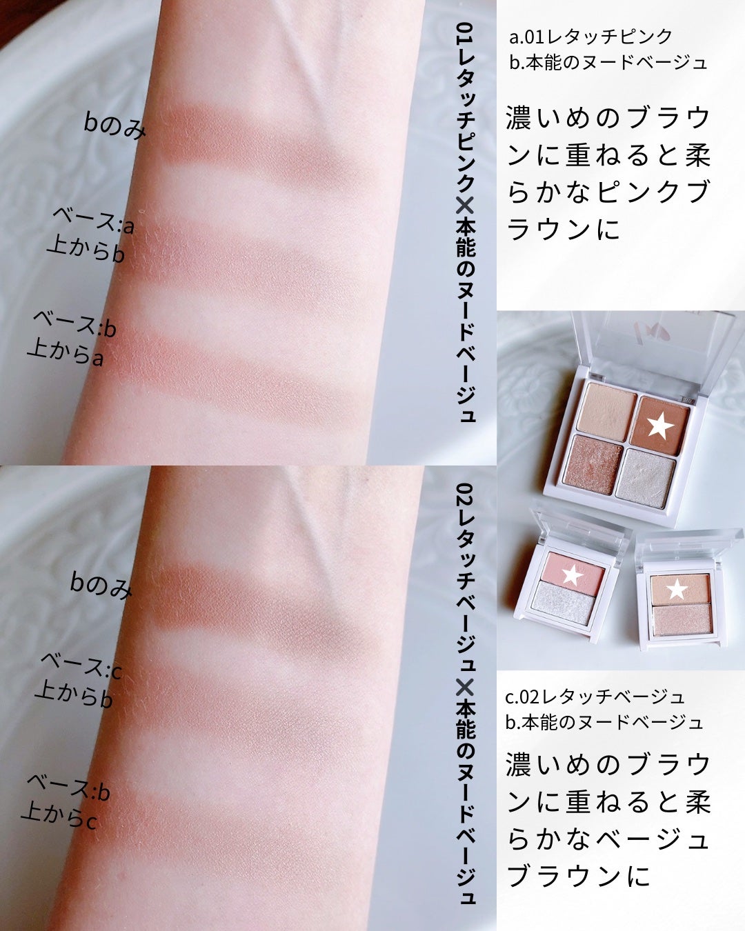 THE アイパレR/b idol/アイシャドウパレットを使ったクチコミ(5枚目)