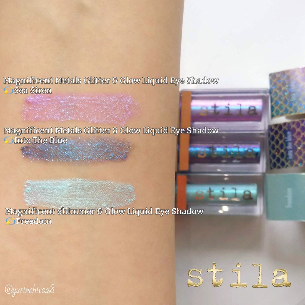 グリッター&グロウ リキッドアイシャドウ/stila/グリッターを使ったクチコミ(1枚目)