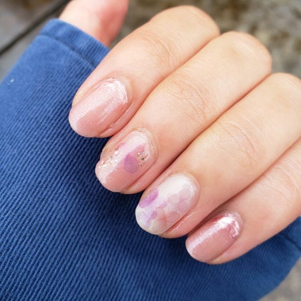 土木系おねいさん on LIPS 「梅雨入りしたし、日曜日はふんわりピンクであじさいネイルにしてみ..」(5枚目)