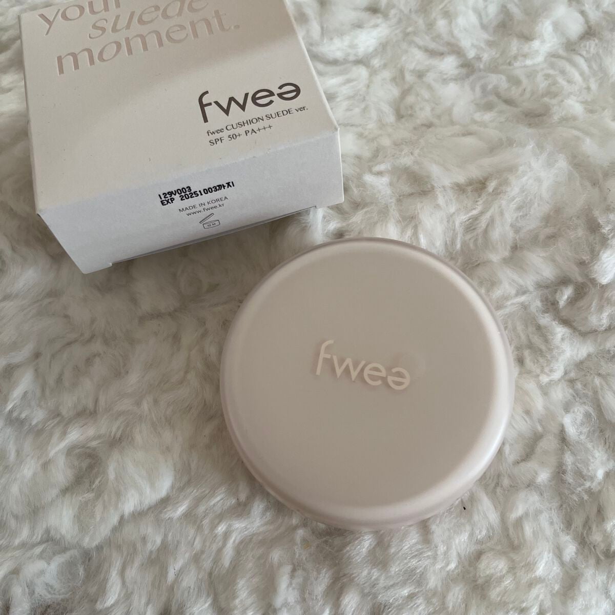 フィークッションスエード/fwee/クッションファンデーションを使ったクチコミ(1枚目)