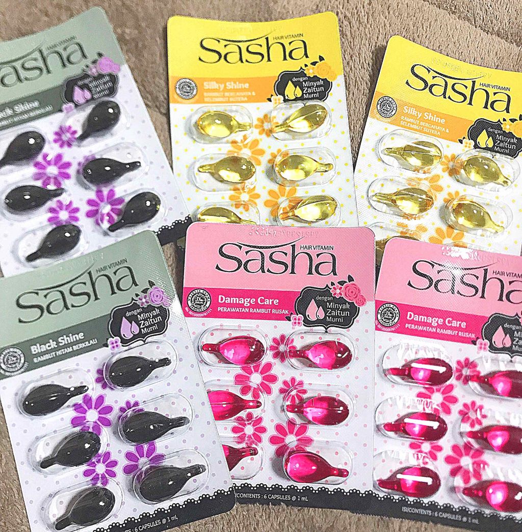 ヘアビタミン ピンク(ダメージケア)/Sasha/ヘアオイルを使ったクチコミ(1枚目)