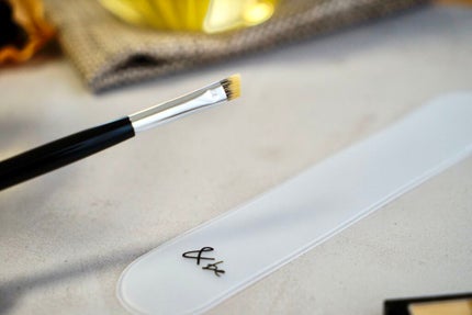 ダブルエンドアイブロウブラシ熊野筆/&be/メイクブラシを使ったクチコミ(3枚目)