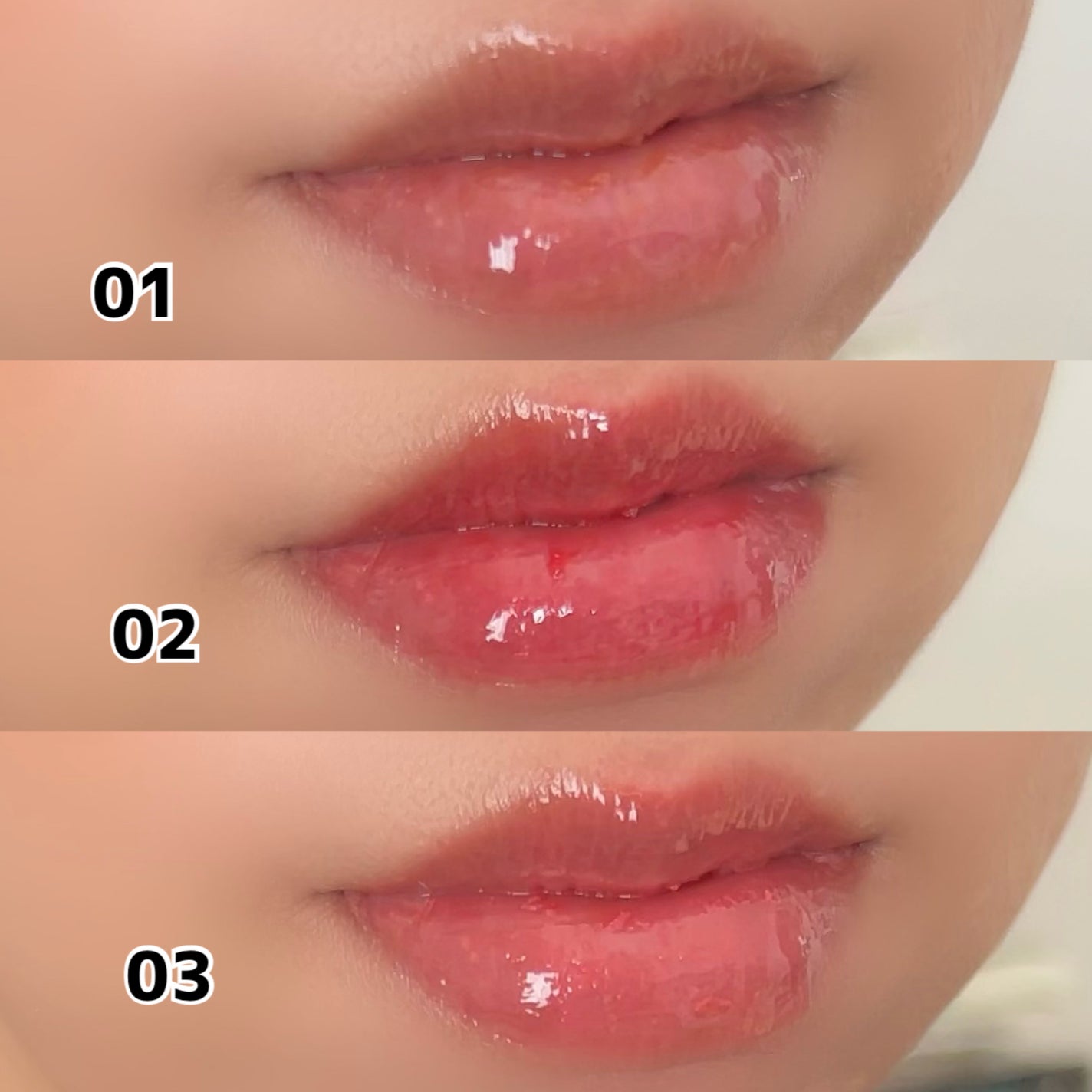 ナチュラルブルームリップオイルセラム 3色セット/PINATE/リップグロスを使ったクチコミ(6枚目)