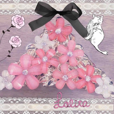 珈琲豆♡ on LIPS 「珈琲豆♡のヘアアクセサリー春ピンクシリーズピンクのお花が可愛い..」（1枚目）