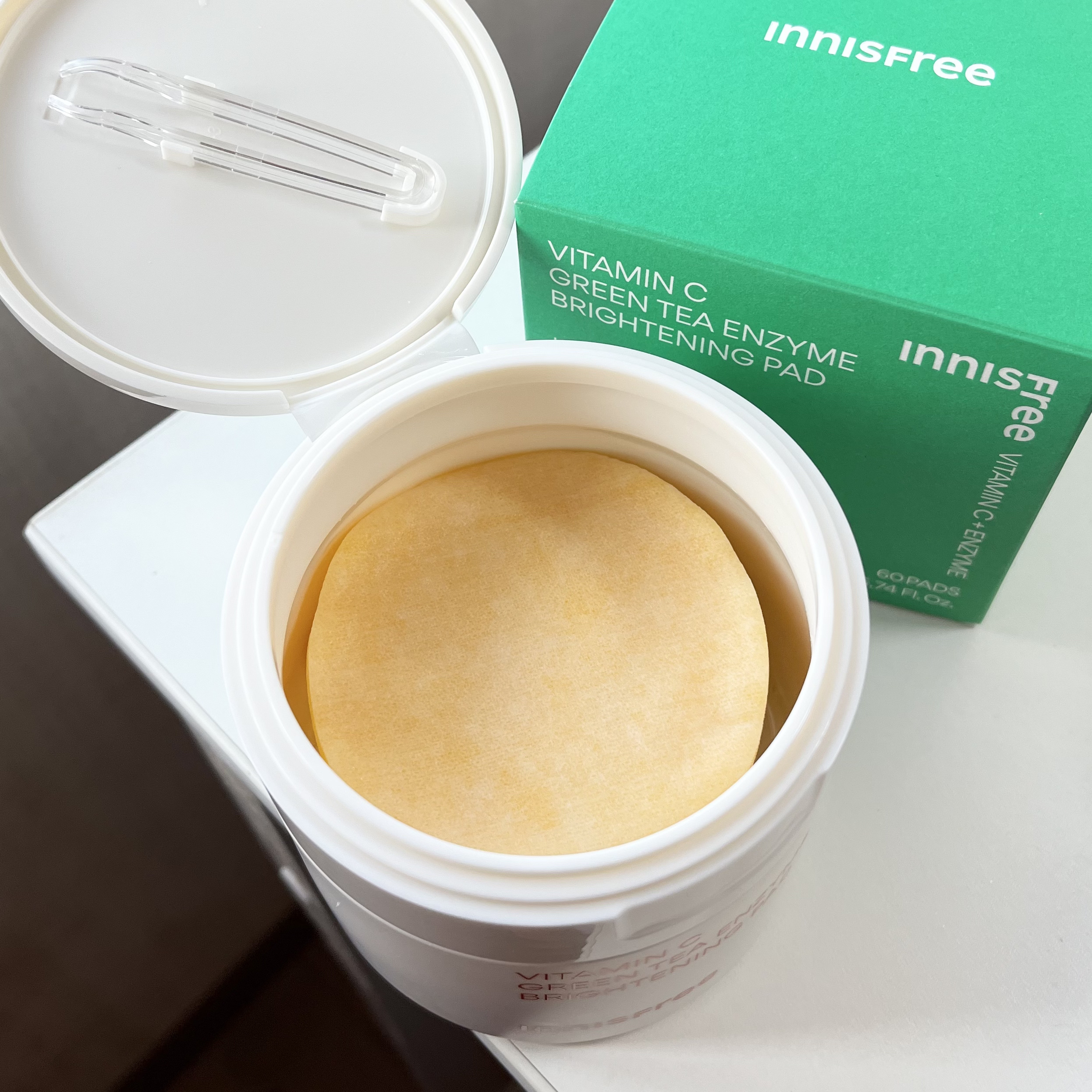 ビタC グリーンティーエンザイム ブライト パッド/innisfree/トナーパッドを使ったクチコミ（2枚目）