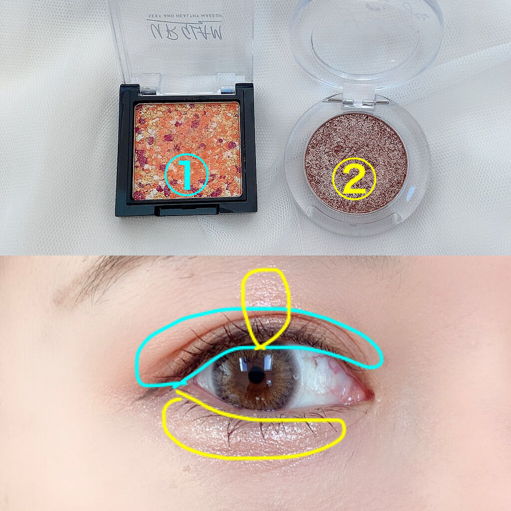 UR GLAM　MARBLE EYESHADOW 05/U R GLAM/単色アイシャドウを使ったクチコミ（3枚目）