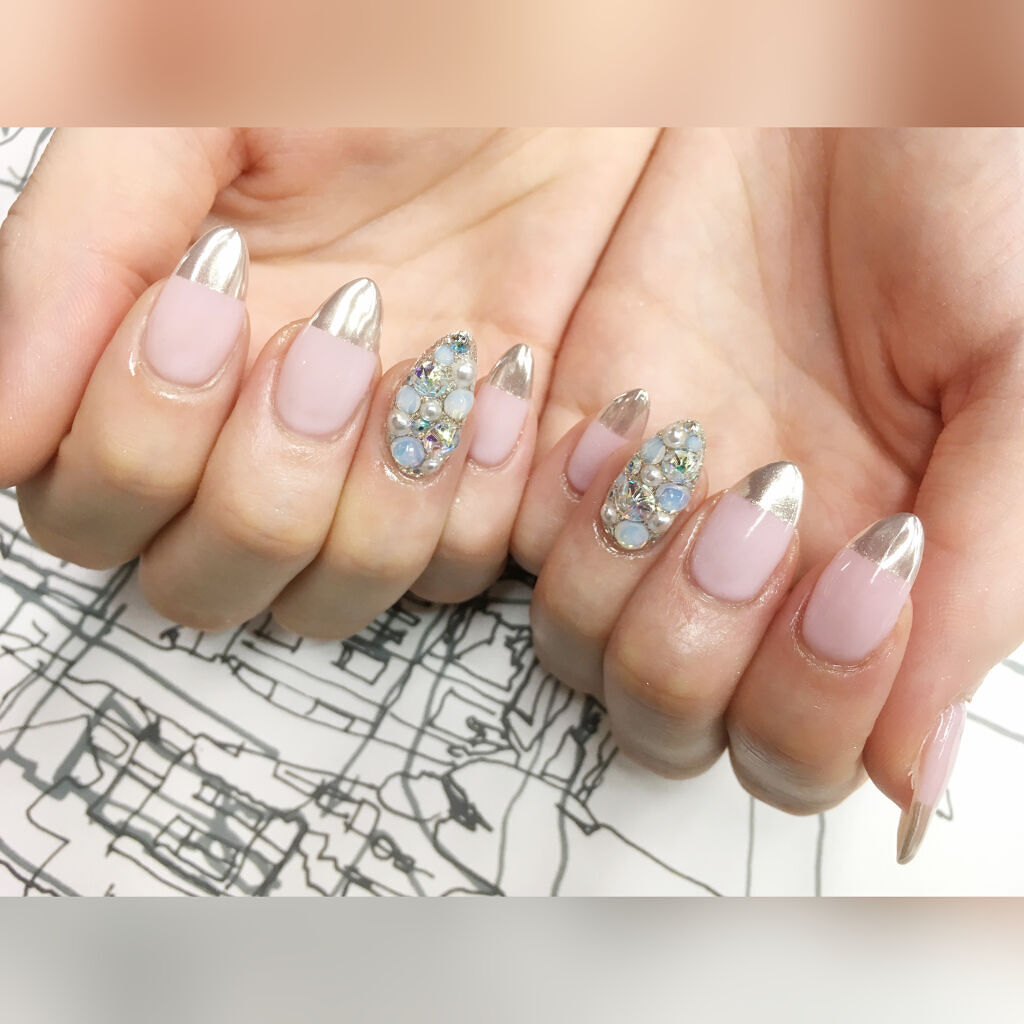 ミラーパウダー/プリジェル/ネイルシールを使ったクチコミ（1枚目）