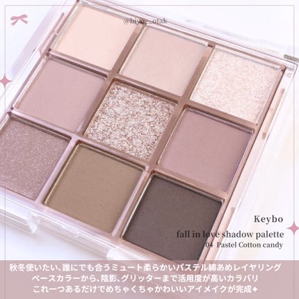 KEYBO FALL IN LOVE SHADOW PALETTE/keybo/アイシャドウパレットを使ったクチコミ(3枚目)