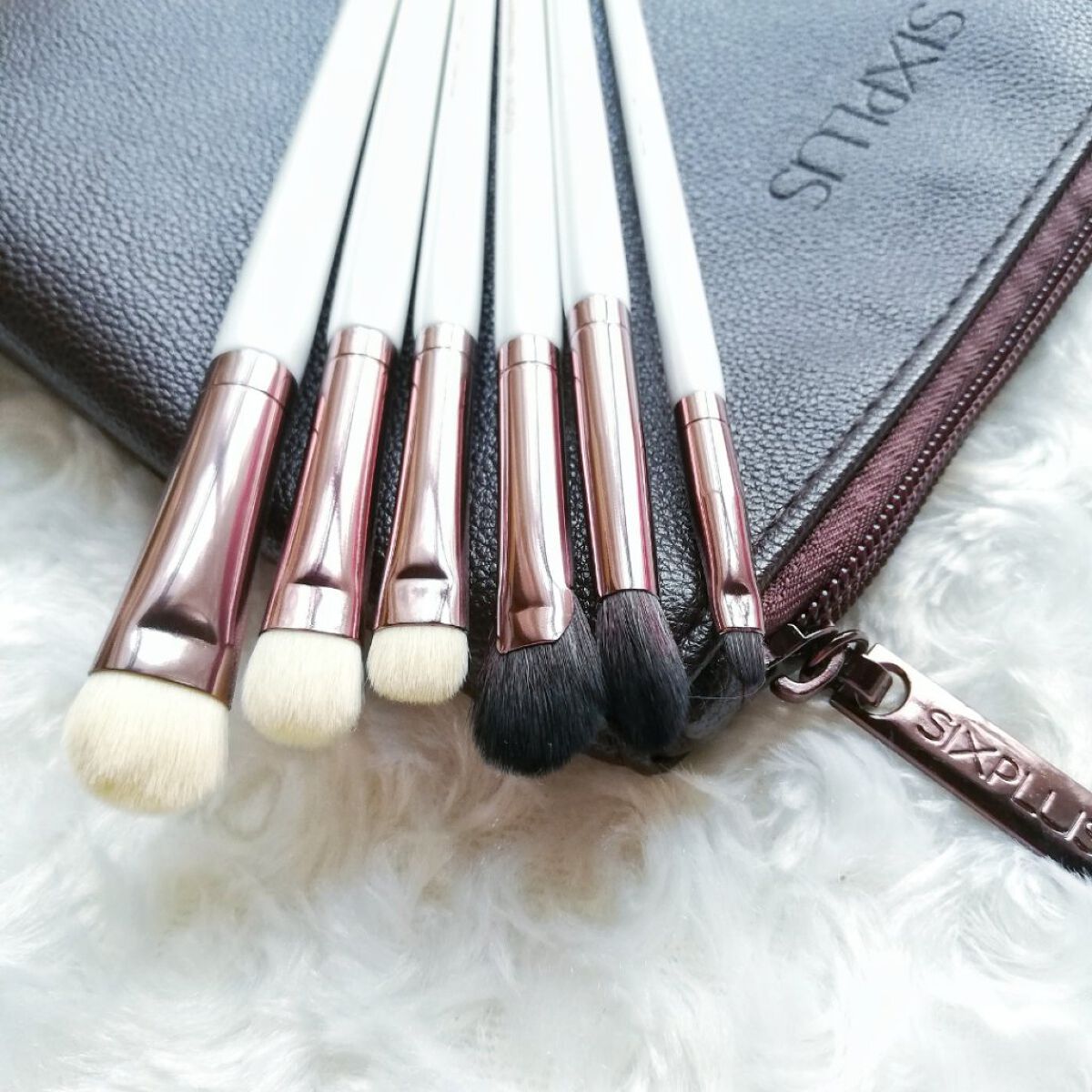 SIXPLUS エレガンスシリーズ ホワイトパール メイクブラシ11本セット/SIXPLUS/メイクブラシを使ったクチコミ(5枚目)
