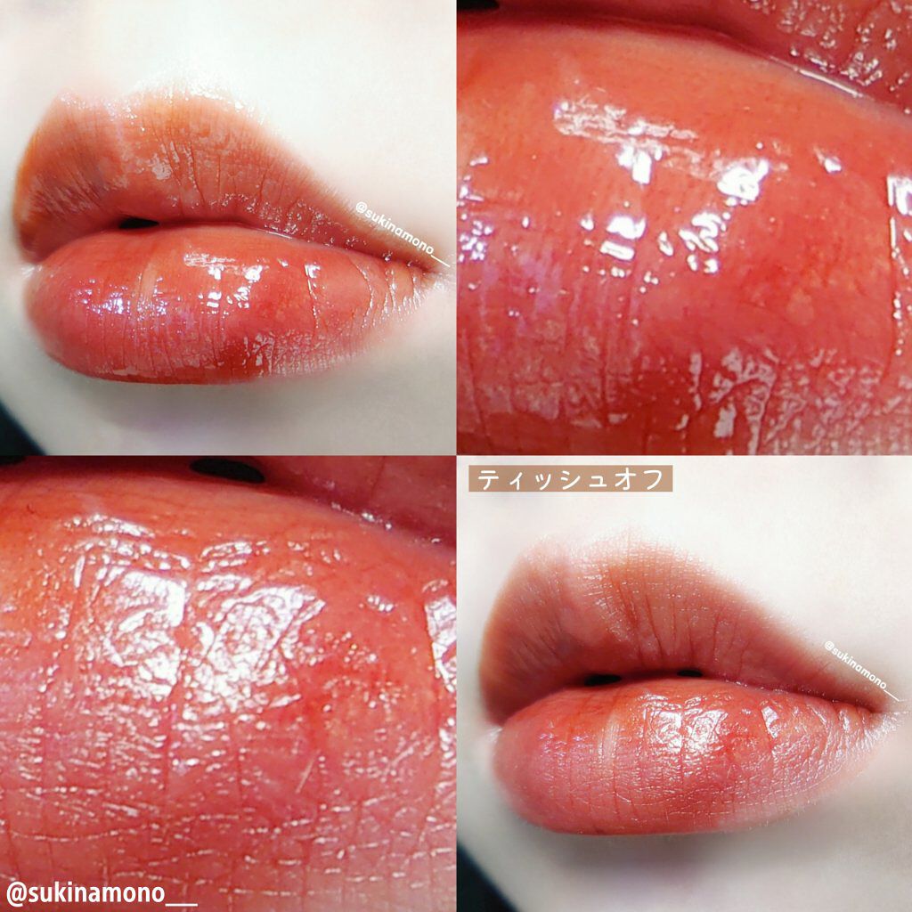 グラスティングウォーターティント 03 ブリック リバー/rom&nd/リップティントを使ったクチコミ（3枚目）