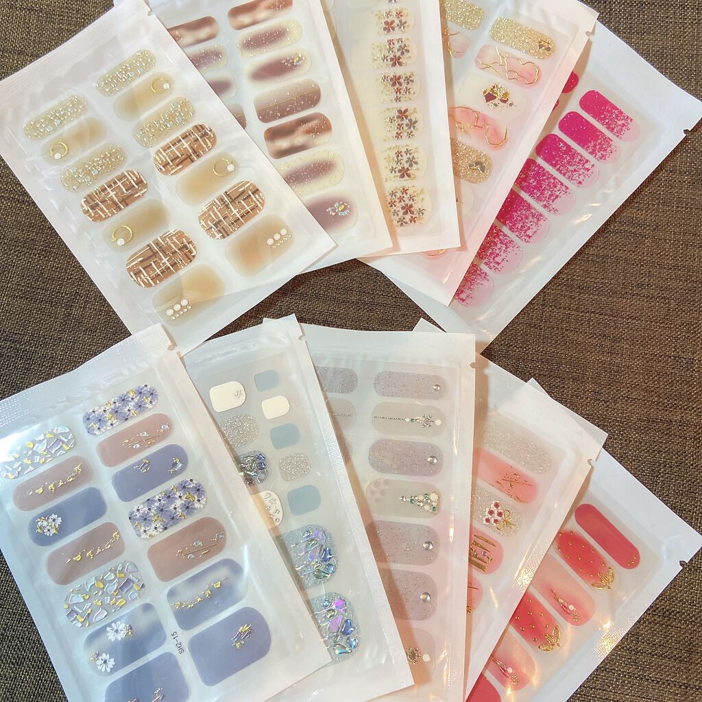 ネイルシール/Qoo10/ネイルシールを使ったクチコミ(1枚目)