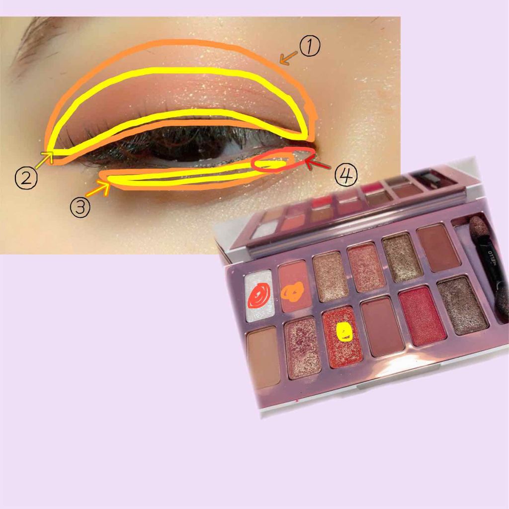 バレンタインボックス2 ピーチパレット/VAVI MELLO/アイシャドウパレットを使ったクチコミ(3枚目)