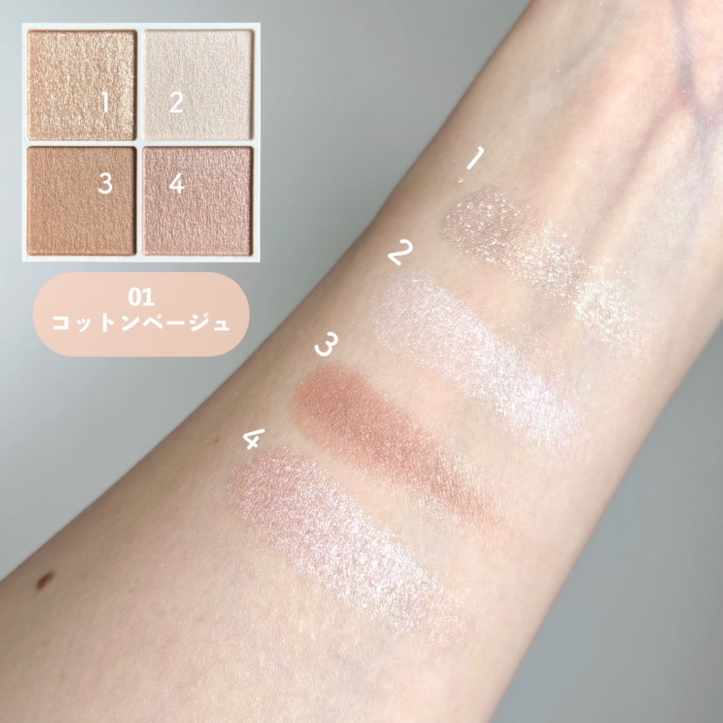 ペールトーンアイシャドウ/CEZANNE/アイシャドウを使ったクチコミ(2枚目)