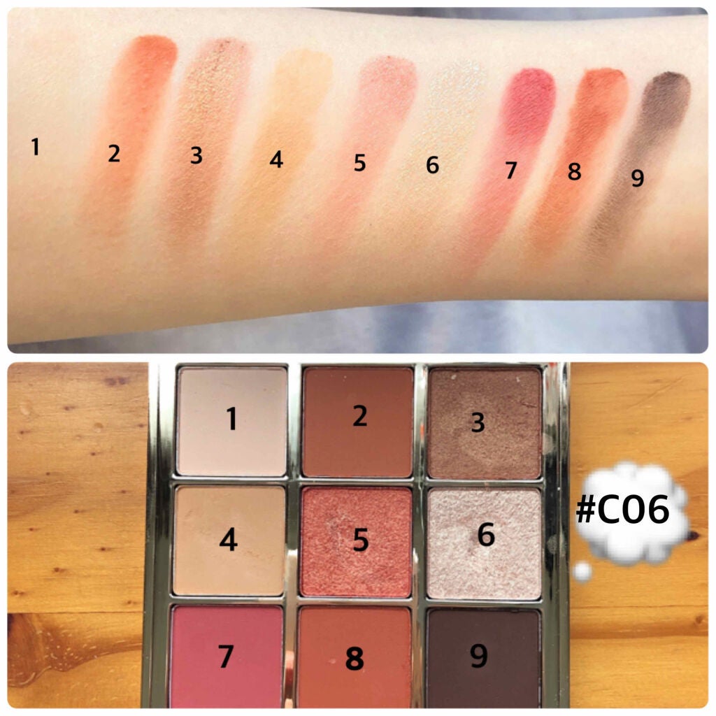 長相思シリーズ 9色アイシャドウパレット/CATKIN/アイシャドウパレットを使ったクチコミ(4枚目)