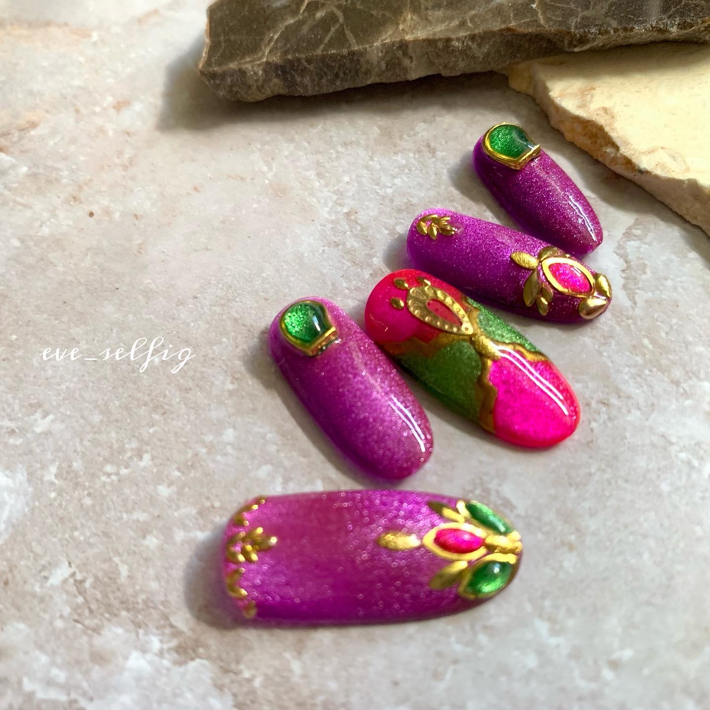 ビー玉マグネットジェル/ネイル工房/ジェルネイルを使ったクチコミ（2枚目）