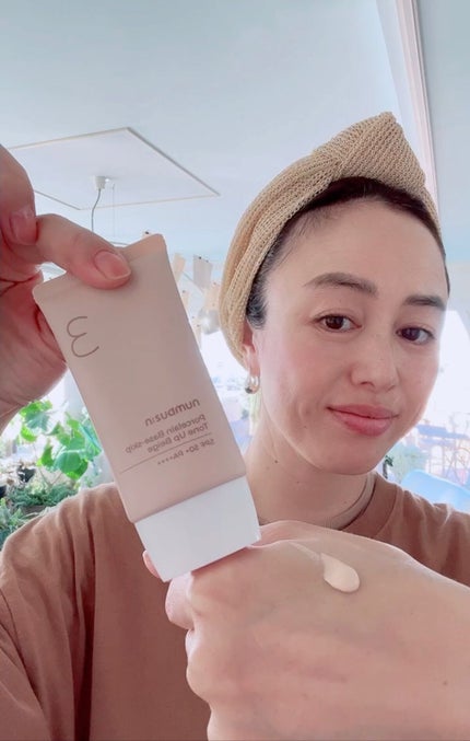 3番 ノーファンデ陶器肌トーンアップクリーム/numbuzin/化粧下地を使ったクチコミ(4枚目)