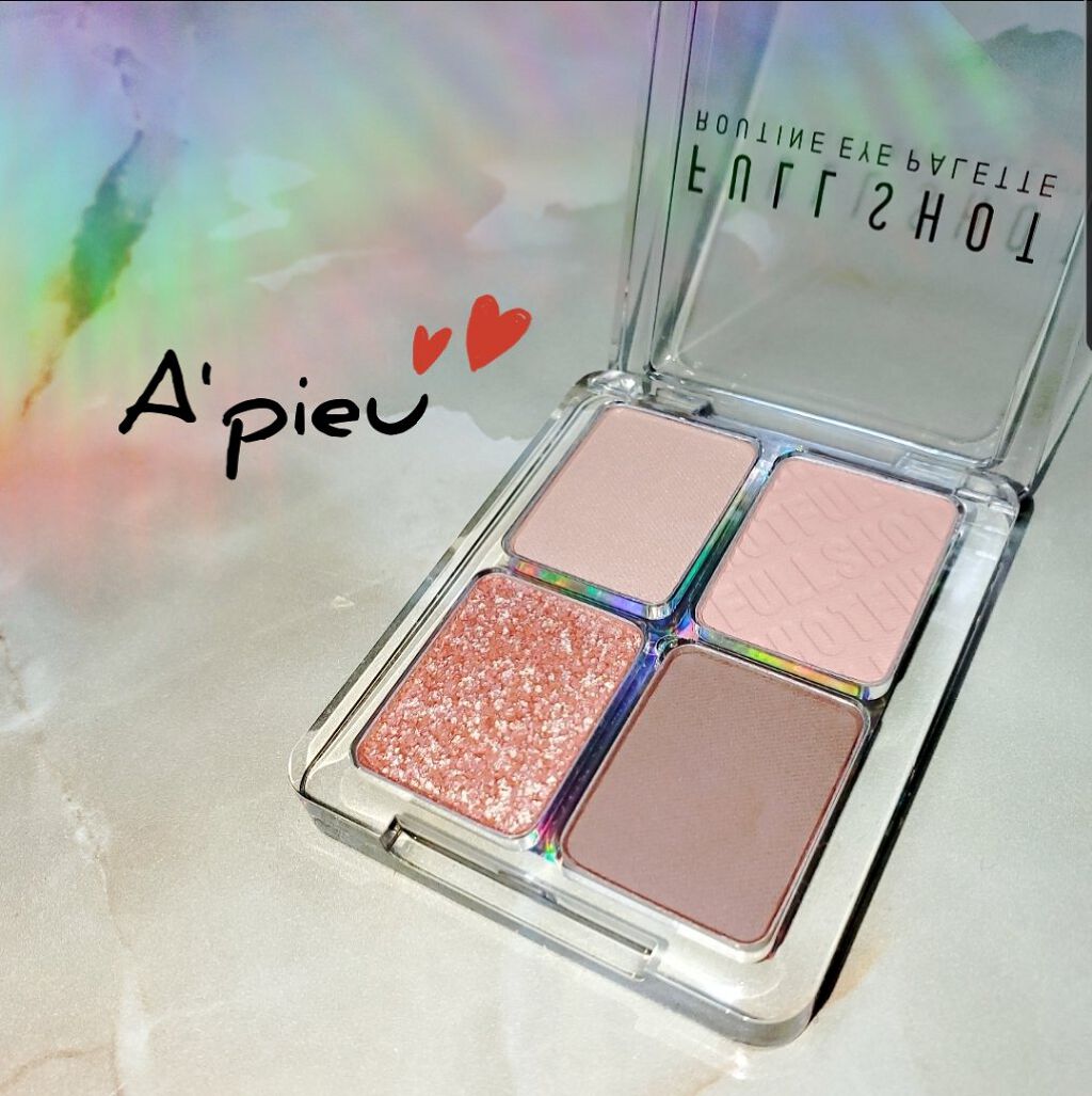 フルショット ルーティーン アイパレット PK01 Charmmy Flamingo/A’pieu/アイシャドウパレットを使ったクチコミ（1枚目）