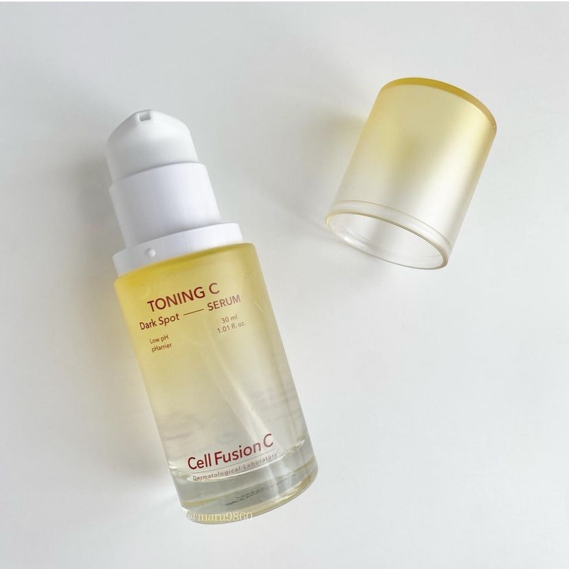 Cell Fusion C(セルフュージョンシー) トーニングCくすみセラムのクチコミ「・
　
　
　
Cell Fusion C 
▷TONING  C Dark Spot SER.....」（2枚目）