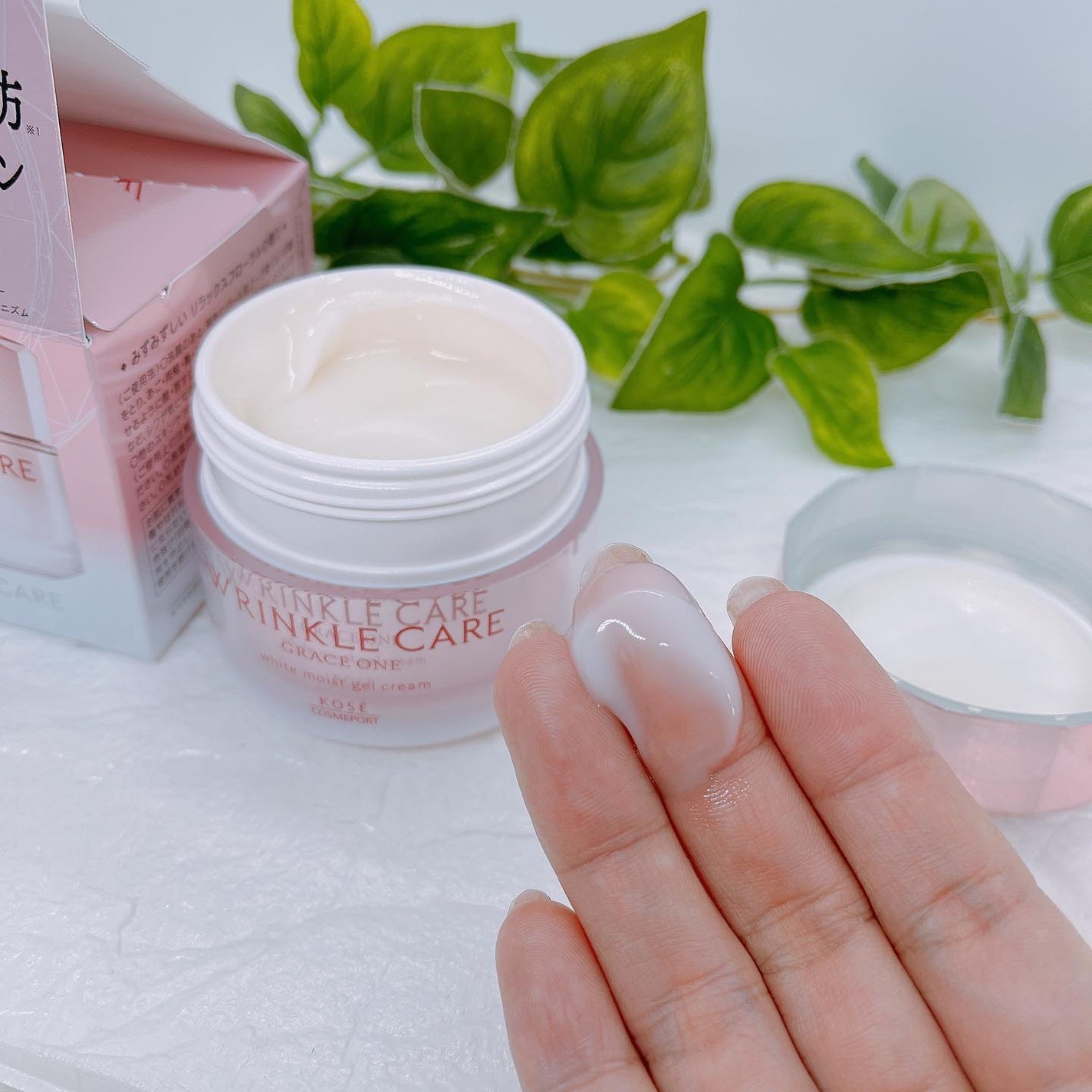 リンクルケア ホワイト モイストジェルクリーム/グレイスワン/オールインワン化粧品を使ったクチコミ(2枚目)