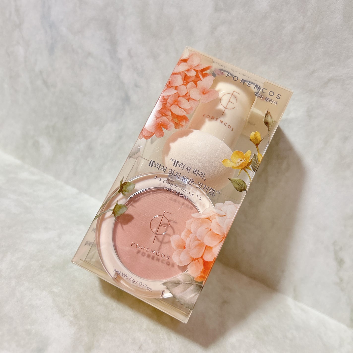 ベアブラッシャー パフ付き/フォレンコス/パウダーチークを使ったクチコミ(1枚目)