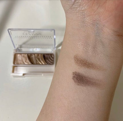 トーンアップアイシャドウ/CEZANNE/アイシャドウパレットを使ったクチコミ(2枚目)