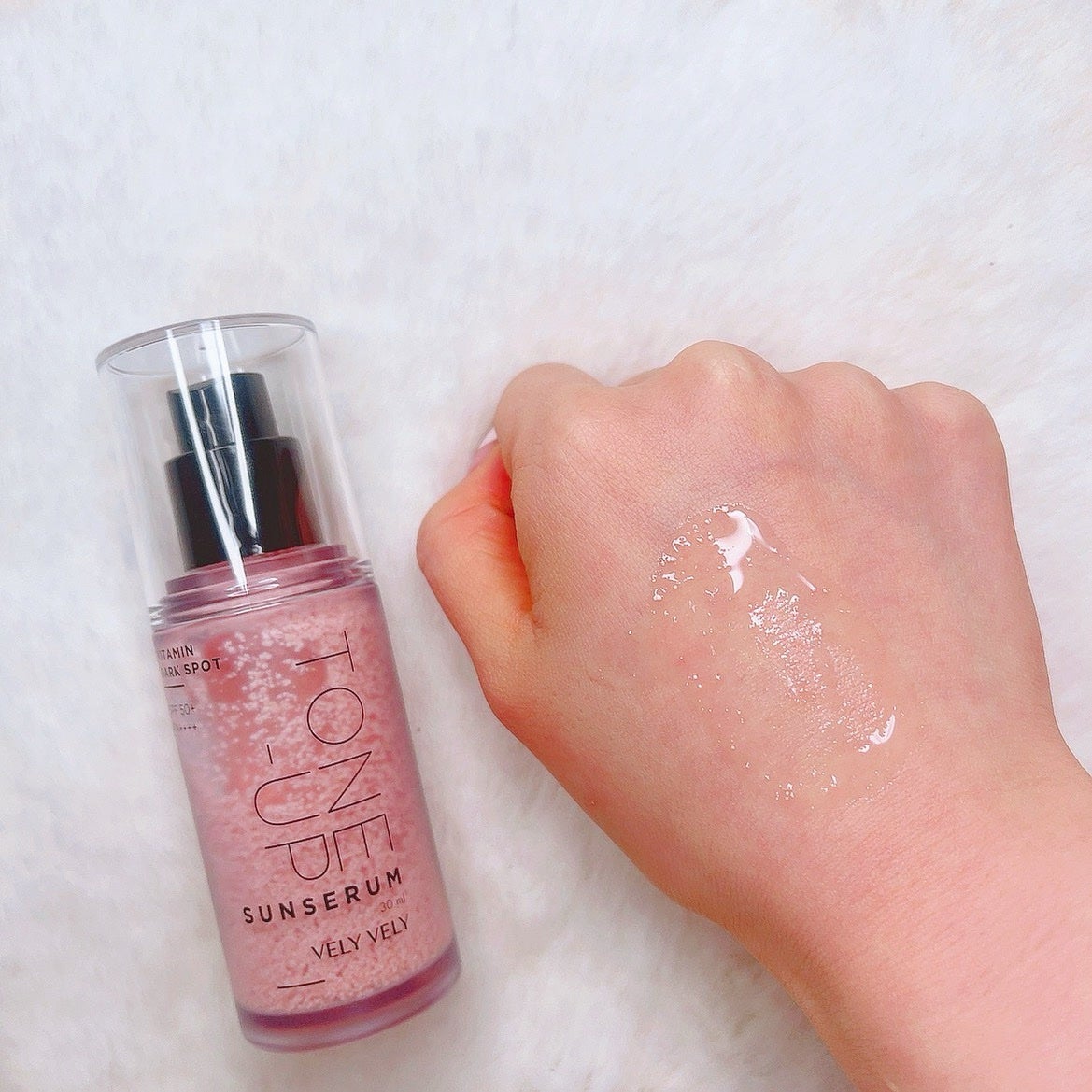 ビタミントーンアップサンセラム/VELY VELY/日焼け止めローションを使ったクチコミ(2枚目)
