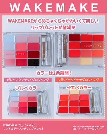 ソフトカラーリングリップパレット/WAKEMAKE/口紅を使ったクチコミ（2枚目）