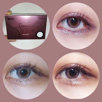 Spanish (スパニッシュ) ピーチ/OLENS/カラーコンタクトレンズを使ったクチコミ(1枚目)