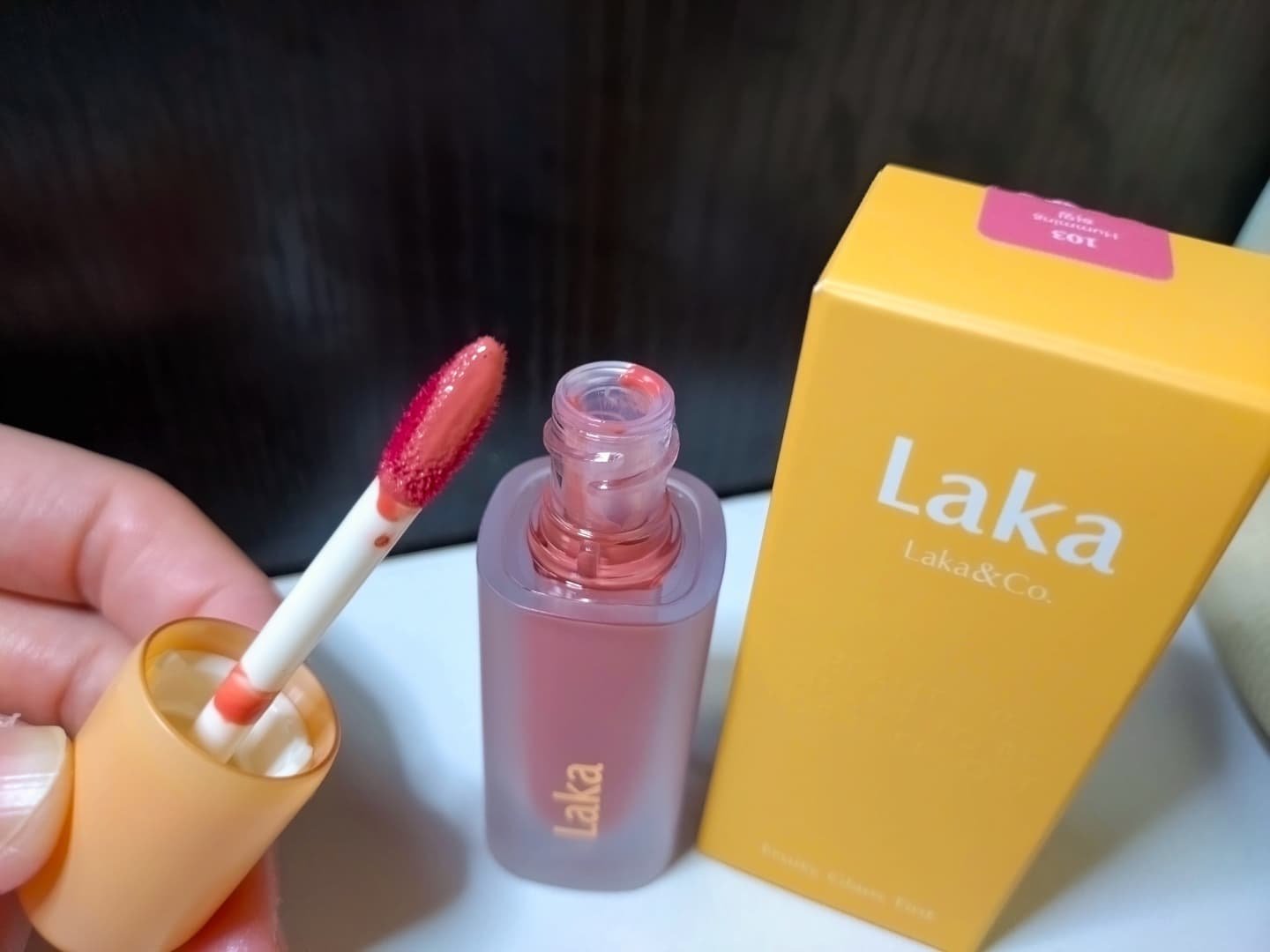 フルーティーグラムティント/Laka/リップティントを使ったクチコミ（2枚目）