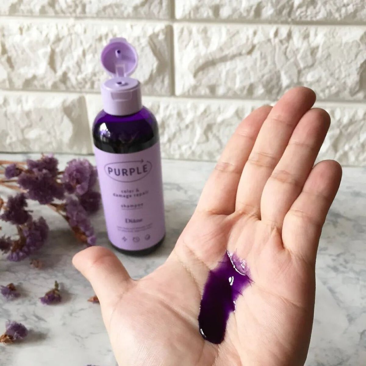 カラーシャンプー＆トリートメント トリートメント パープル/ダイアン/市販シャンプーを使ったクチコミ（3枚目）