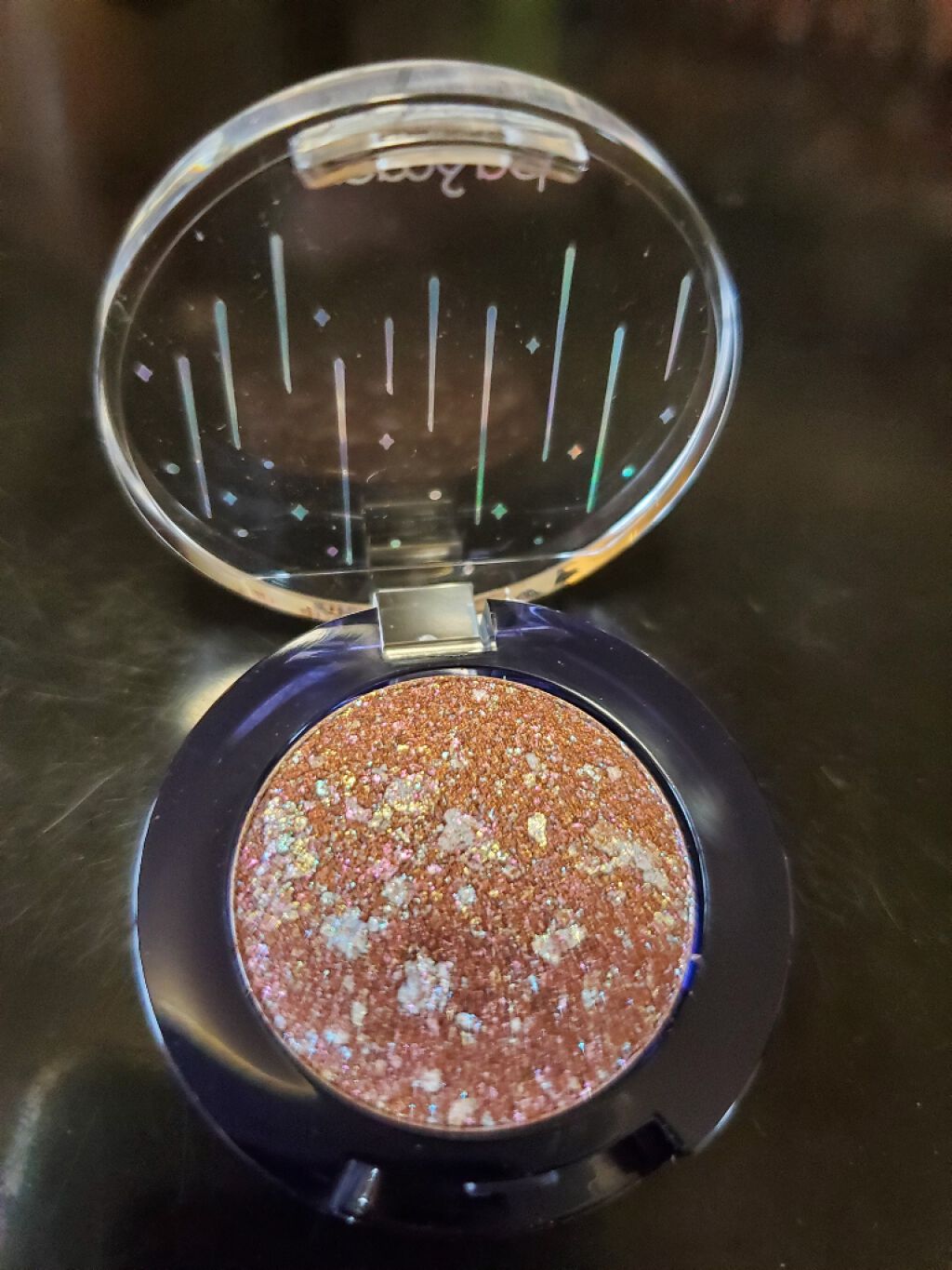 グリッター シャドウ カラー/rom&nd/グリッターを使ったクチコミ（2枚目）