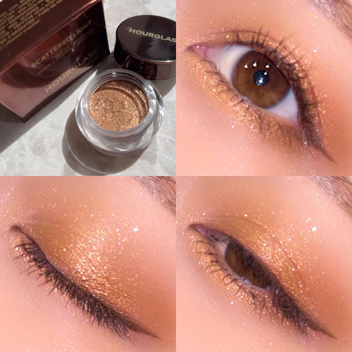 HOURGLASS  Scattered Light Glitter Eyeshadow/HOURGLASS/ジェル・クリームアイシャドウを使ったクチコミ(5枚目)