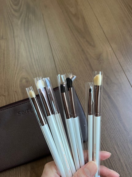 SIXPLUS ホワイトパール アイメイクブラシ 7本セット/SIXPLUS/メイクブラシを使ったクチコミ(2枚目)