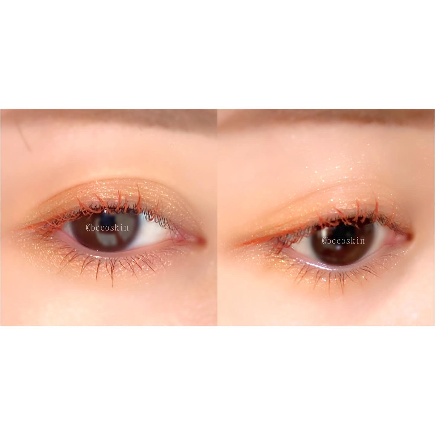 美容液カラーライナー 104 メタリックオレンジ/Borica/リキッドアイライナーを使ったクチコミ（3枚目）