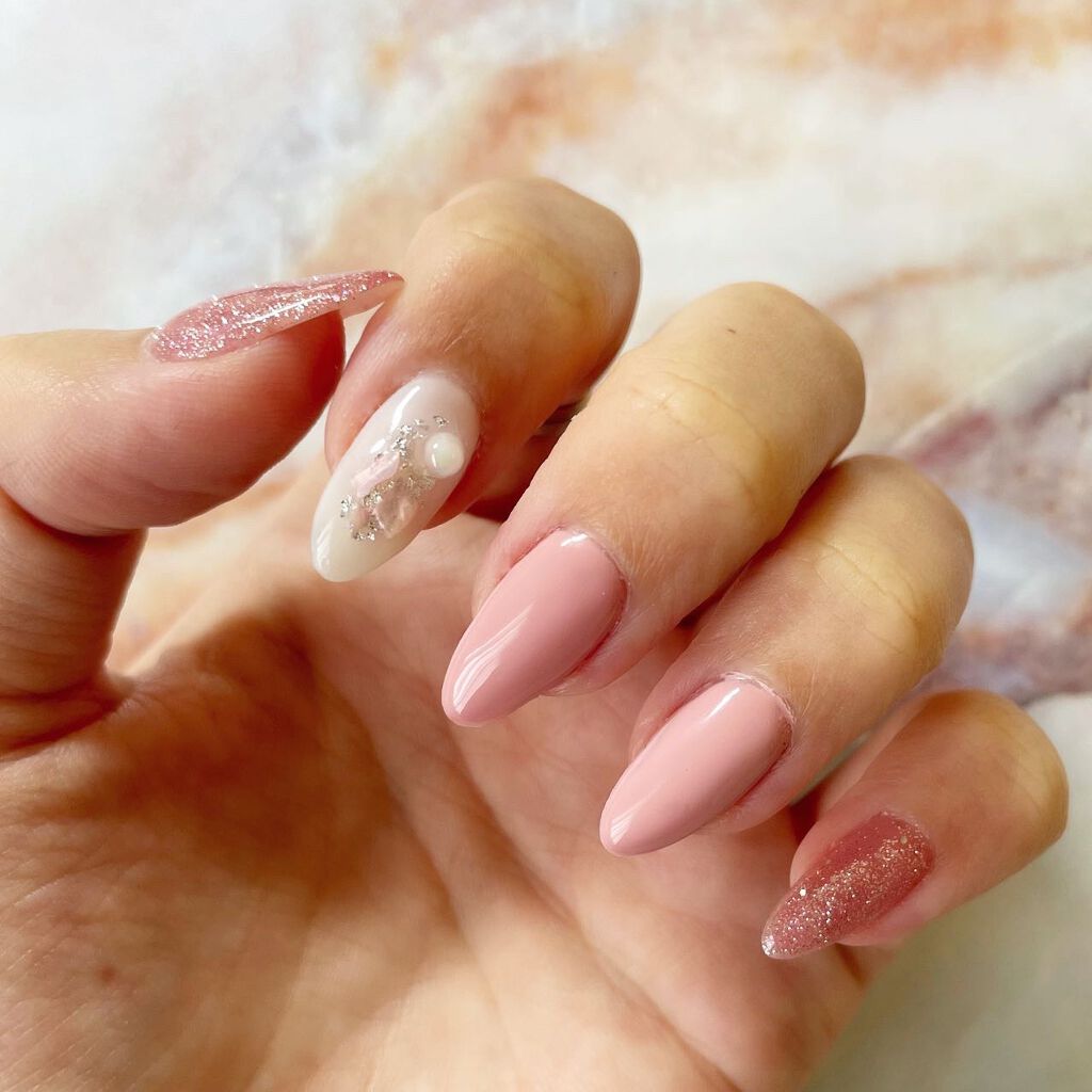 #セルフネイル,#セルフジェルネイル,#ジェルネイル,#プチプラネイル,#ネイル,#春ネイル,#春夏ネイル,#ピンクネイル,#くすみピンクネイル,#桜ネイル,#さくらネイル,#パステルカラーネイル,#ペールカラーネイル,#シェルネイルのネイルデザイン